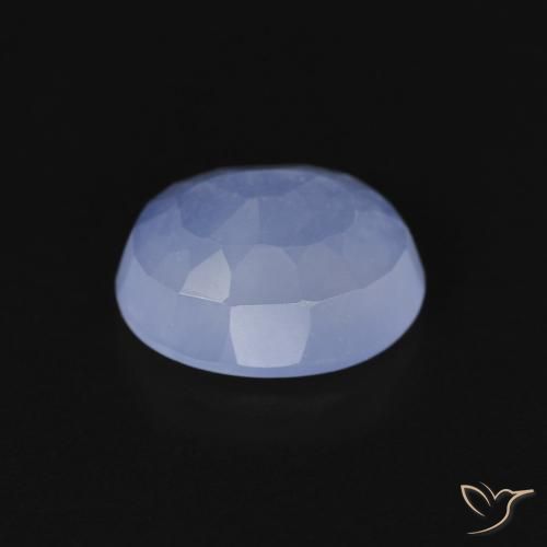 9,17 ctw natürlicher Purpurblau Chalzedon, Oval, Transparent
