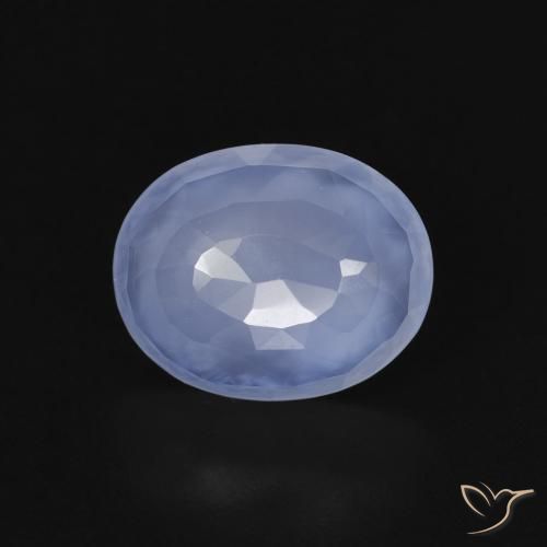 2.45ct Natürlicher Purpurblau Chalzedon, Oval, Transparent