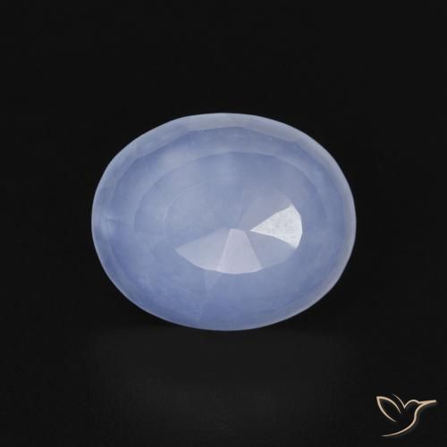 2.47ct Natürlicher Purpurblau Chalzedon, Oval, Transparent
