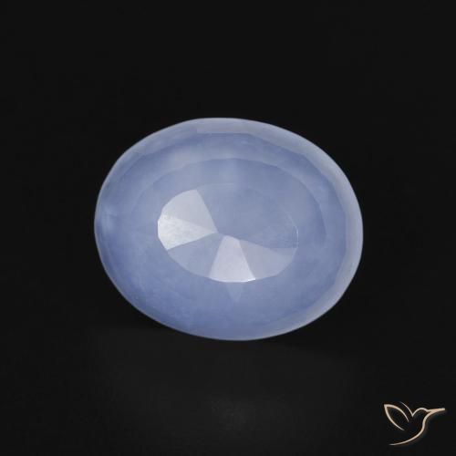 9,17 ctw natürlicher Purpurblau Chalzedon, Oval, Transparent