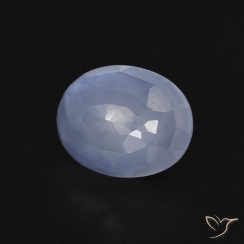 9,17 ctw natürlicher Purpurblau Chalzedon, Oval, Transparent