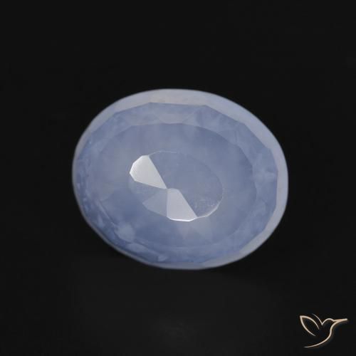 9,17 ctw natürlicher Purpurblau Chalzedon, Oval, Transparent