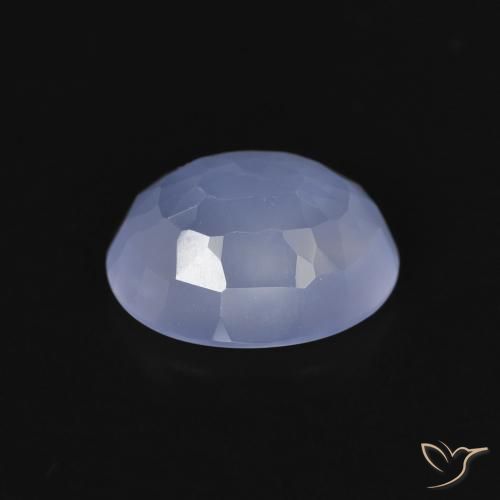 9,17 ctw natürlicher Purpurblau Chalzedon, Oval, Transparent