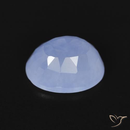 9,17 ctw natürlicher Purpurblau Chalzedon, Oval, Transparent