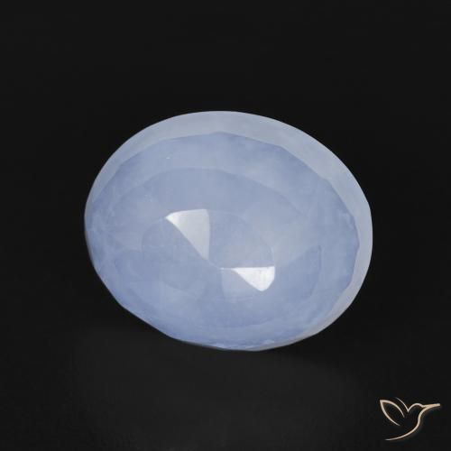 9,17 ctw natürlicher Purpurblau Chalzedon, Oval, Transparent