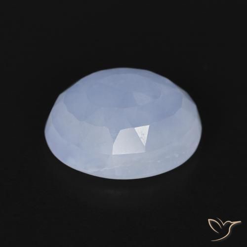 9,17 ctw natürlicher Purpurblau Chalzedon, Oval, Transparent