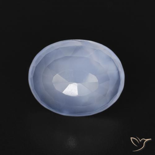 2.40ct Natürlicher Purpurblau Chalzedon, Oval, Transparent
