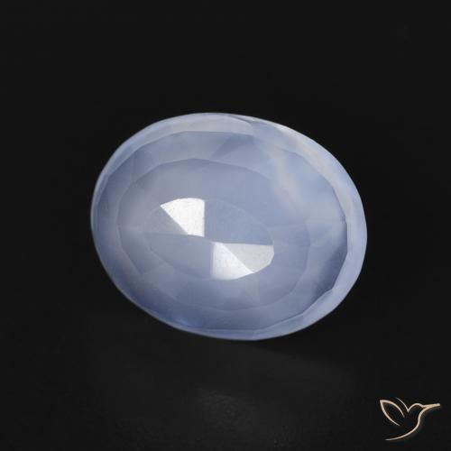 9,17 ctw natürlicher Purpurblau Chalzedon, Oval, Transparent