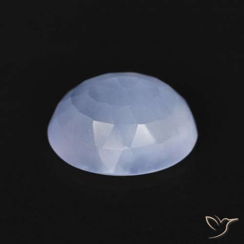 9,17 ctw natürlicher Purpurblau Chalzedon, Oval, Transparent