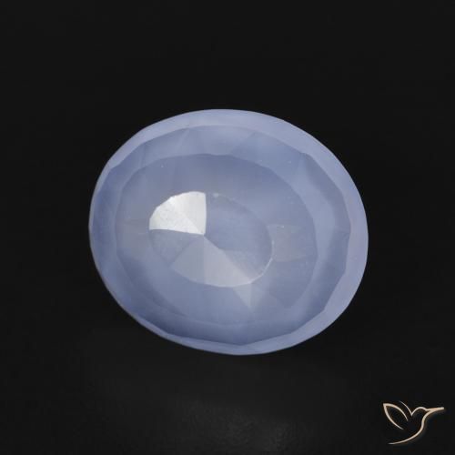 9,17 ctw natürlicher Purpurblau Chalzedon, Oval, Transparent