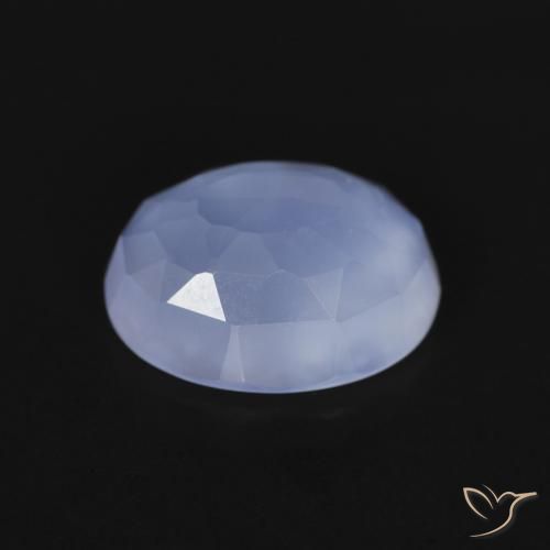 9,17 ctw natürlicher Purpurblau Chalzedon, Oval, Transparent