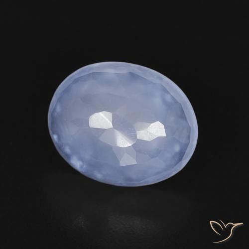 9,17 ctw natürlicher Purpurblau Chalzedon, Oval, Transparent