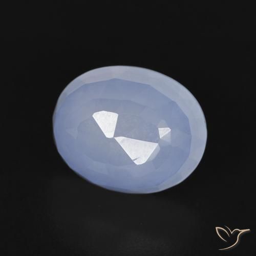 9,17 ctw natürlicher Purpurblau Chalzedon, Oval, Transparent