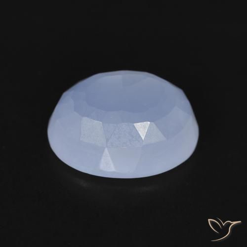 9,17 ctw natürlicher Purpurblau Chalzedon, Oval, Transparent