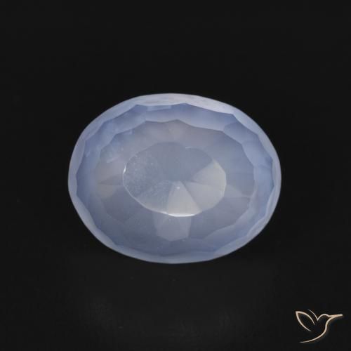 2.63ct Natürlicher Purpurblau Chalzedon, Oval, Transparent