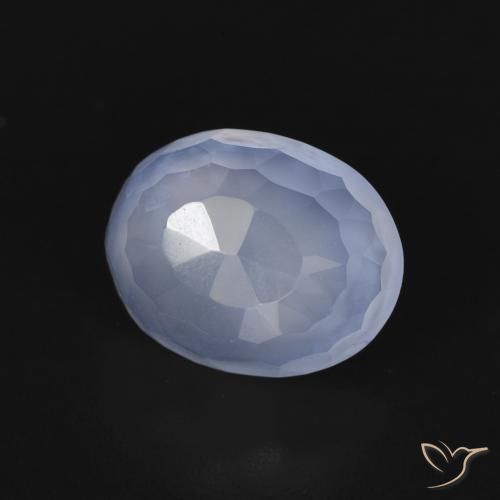 9,17 ctw natürlicher Purpurblau Chalzedon, Oval, Transparent