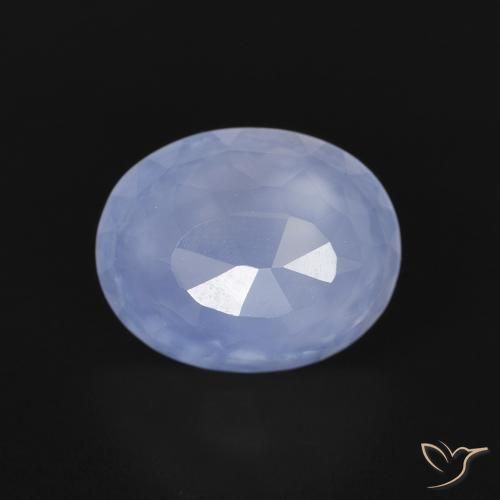 2.76ct Natürlicher Purpurblau Chalzedon, Oval, Transparent