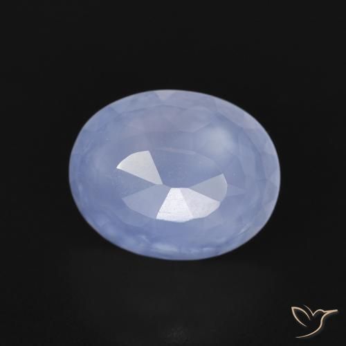 9,17 ctw natürlicher Purpurblau Chalzedon, Oval, Transparent