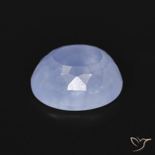 9,17 ctw natürlicher Purpurblau Chalzedon, Oval, Transparent
