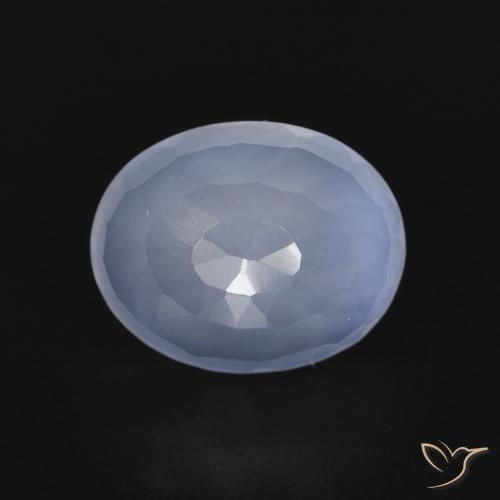 2.73ct Natürlicher Purpurblau Chalzedon, Oval, Transparent