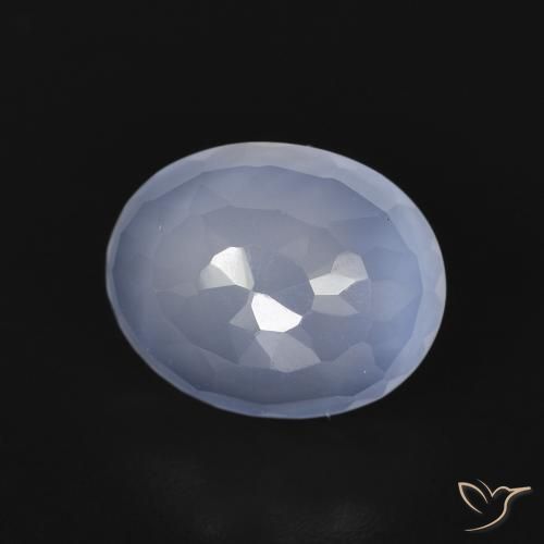 9,17 ctw natürlicher Purpurblau Chalzedon, Oval, Transparent