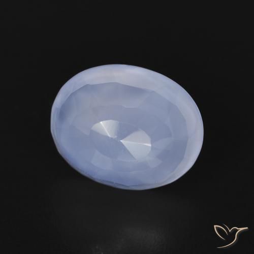 9,17 ctw natürlicher Purpurblau Chalzedon, Oval, Transparent