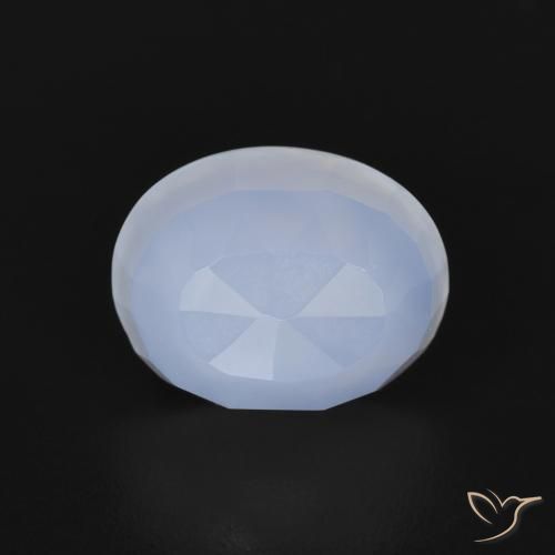 2.83ct Natürlicher Hellviolettes Blau Chalzedon, Oval, Transparent