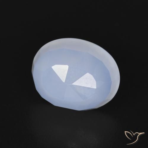 9,17 ctw natürlicher Hellviolettes Blau Chalzedon, Oval, Transparent