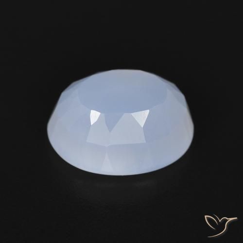 9,17 ctw natürlicher Hellviolettes Blau Chalzedon, Oval, Transparent