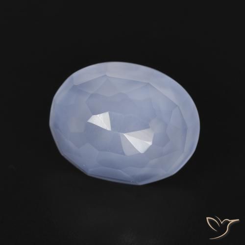 9,17 ctw natürlicher Purpurblau Chalzedon, Oval, Transparent