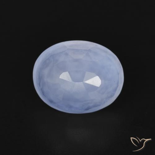 2.70ct Natürlicher Purpurblau Chalzedon, Oval, Transparent
