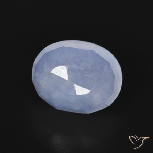 9,17 ctw natürlicher Purpurblau Chalzedon, Oval, Transparent