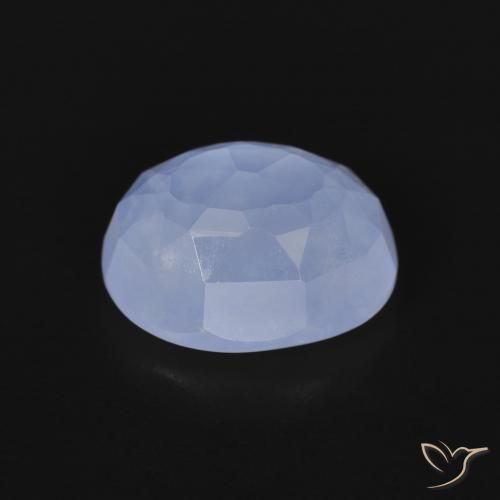 9,17 ctw natürlicher Purpurblau Chalzedon, Oval, Transparent