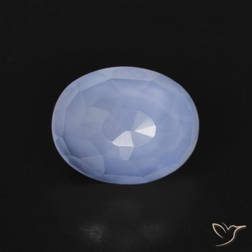 2.83ct Natürlicher Purpurblau Chalzedon, Oval, Transparent