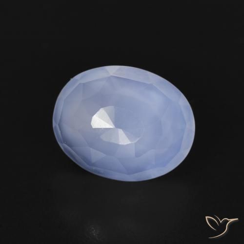 9,17 ctw natürlicher Purpurblau Chalzedon, Oval, Transparent