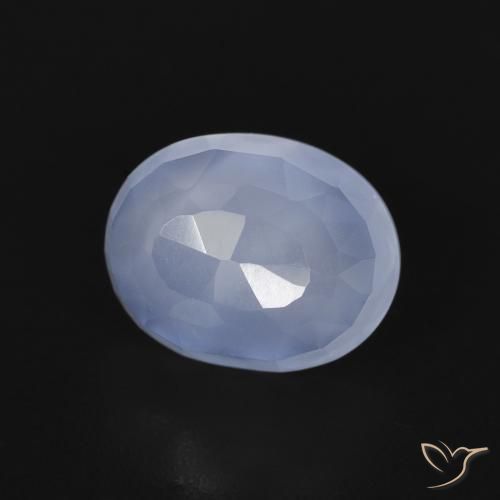9,17 ctw natürlicher Purpurblau Chalzedon, Oval, Transparent