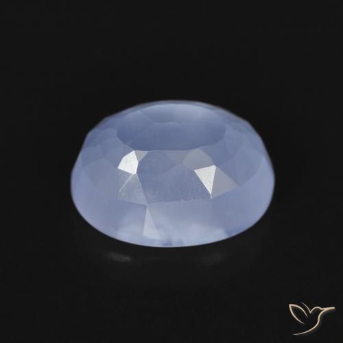 9,17 ctw natürlicher Purpurblau Chalzedon, Oval, Transparent