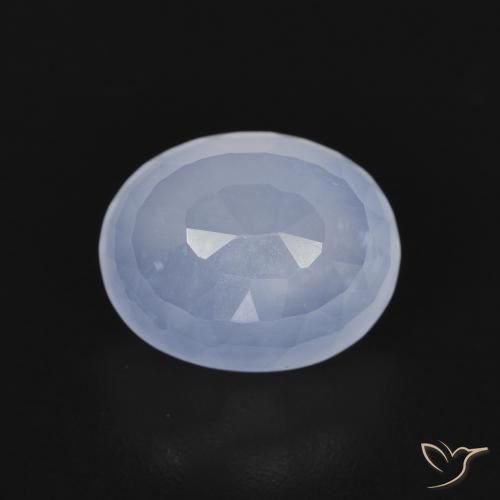 2.82ct Natürlicher Purpurblau Chalzedon, Oval, Transparent