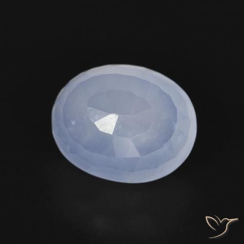 9,17 ctw natürlicher Purpurblau Chalzedon, Oval, Transparent