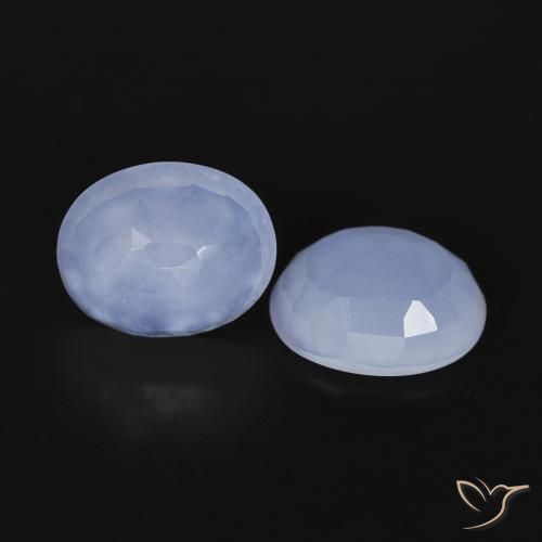 4.89 ct natürliche hellblau Chalzedon-Edelsteine, Oval, Transparent