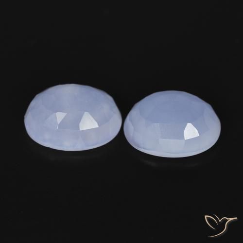 4.89 ct natürliche hellblau Chalzedon-Edelsteine, Oval, Transparent