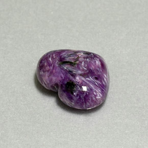4,95 ctw natürlicher violetter Charoit, Herzform, Lichtundurchlässig