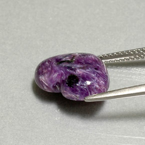 4,95 ctw natürlicher violetter Charoit, Herzform, Lichtundurchlässig