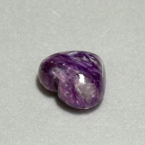 4,16 ctw natürlicher violetter Charoit, Herzform, Lichtundurchlässig