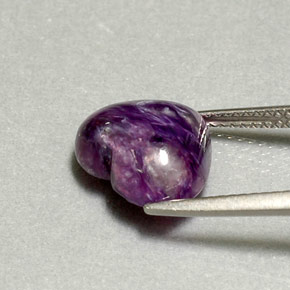 4,16 ctw natürlicher violetter Charoit, Herzform, Lichtundurchlässig