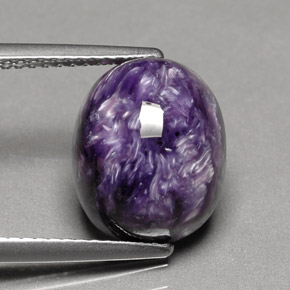 5,68 ctw natürlicher violetter Charoit, Oval Schliff, Lichtundurchlässig
