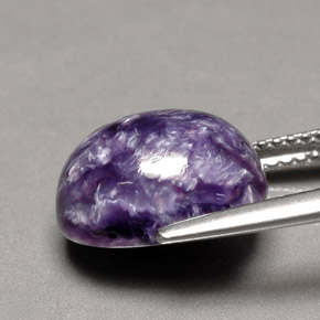5,68 ctw natürlicher violetter Charoit, Oval Schliff, Lichtundurchlässig