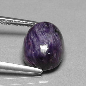 4,98 ctw natürlicher violetter Charoit, Oval Schliff, Lichtundurchlässig