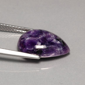 5,55 ctw natürlicher violetter Charoit, Birnenform, Lichtundurchlässig