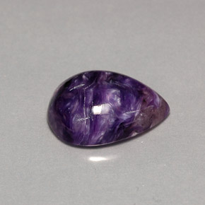 7,30 ctw natürlicher violetter Charoit, Birnenform, Lichtundurchlässig